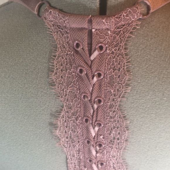 Victoria Secret “So Obsessed “ 34 D push up mauve lacey razor back faux laced - Picture 4 of 13